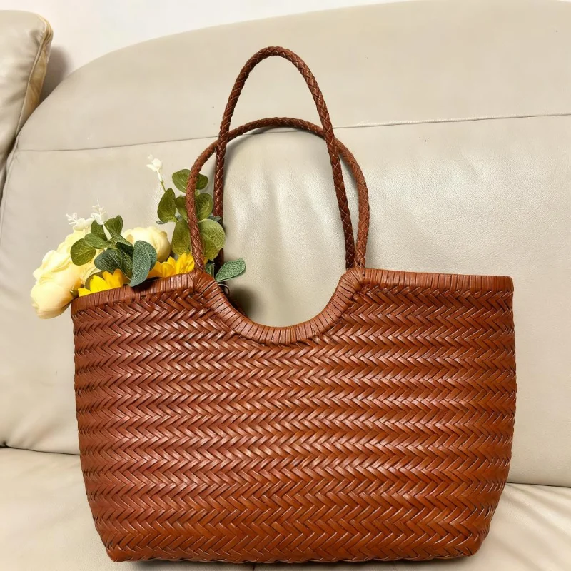 Crochet Bag Raffia - Brand Hand-woven Tote Bag French Genuine