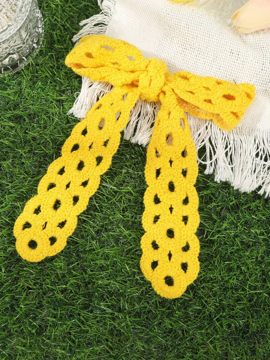 Headband Summer Knit - 1pc Women's Headband, Solid Color Knitted