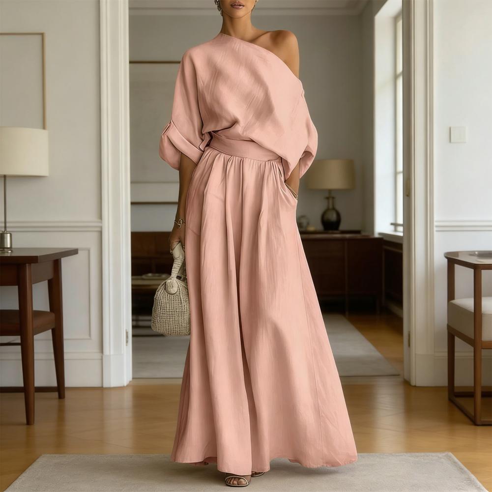 Blouse Off Shoulder - Women Blouse Pants Set Elegant European