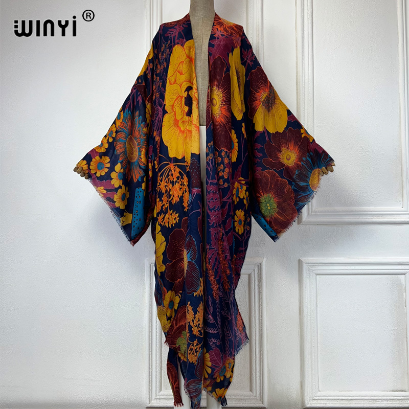 Cover Up Kaftan - WINYI Africa Fashion Summer Kimono Maxi