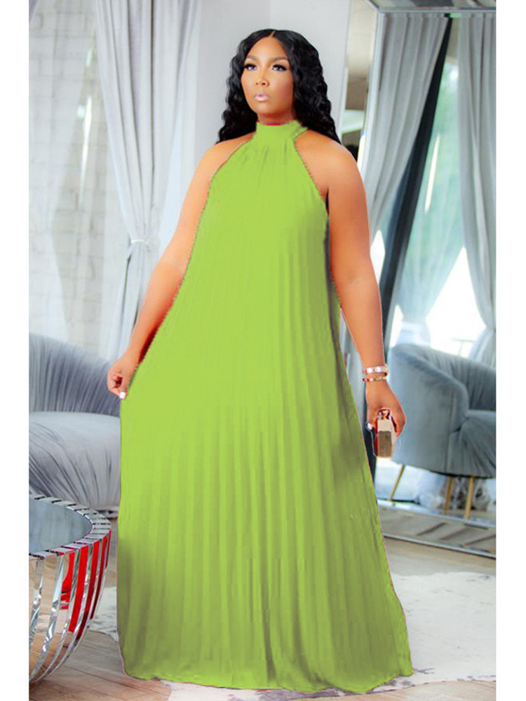 Maxi Dress Halter - Wmstar Plus Size Women Long Dress