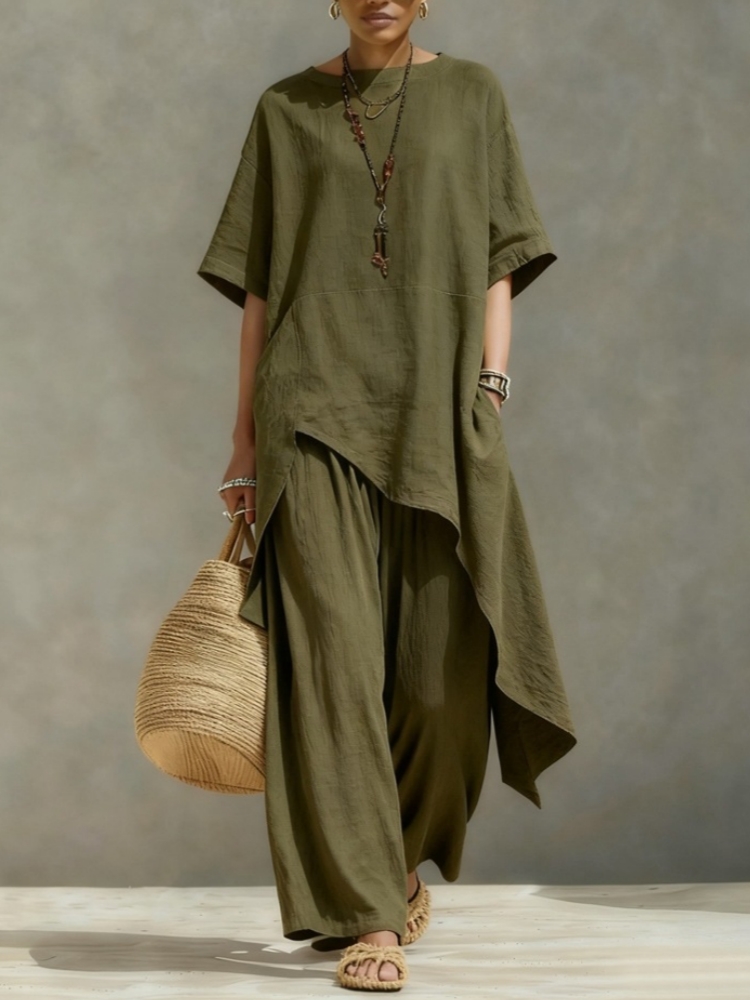 Women Cotton Linen Pant Sets 2 - Linen Pant Wide 评论和价格