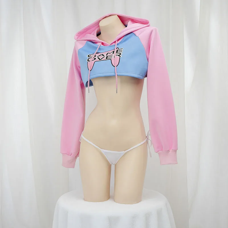 Cute Long Sleeve Crop Top Hood - Crop Top Crochet 评论和价格