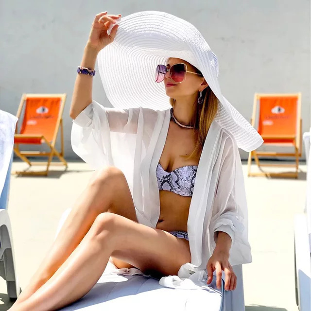 Oversized Beach Straw Hats for - Hat Floppy Wide 评论和价格