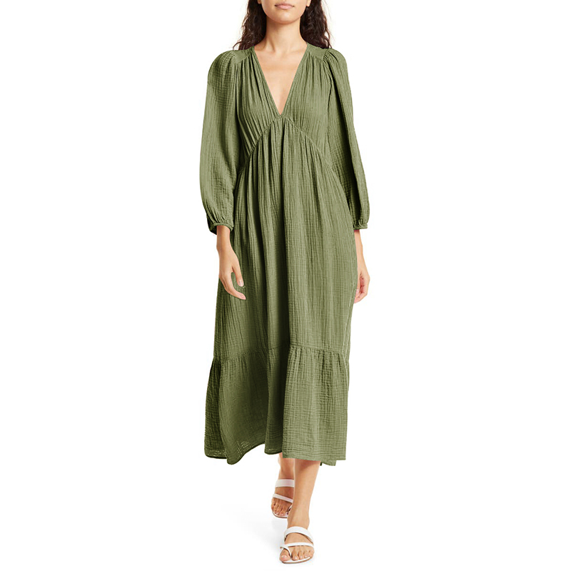 Muslin 100% Cotton Long Sleeve - Linen Dress Wrap 评论和价格