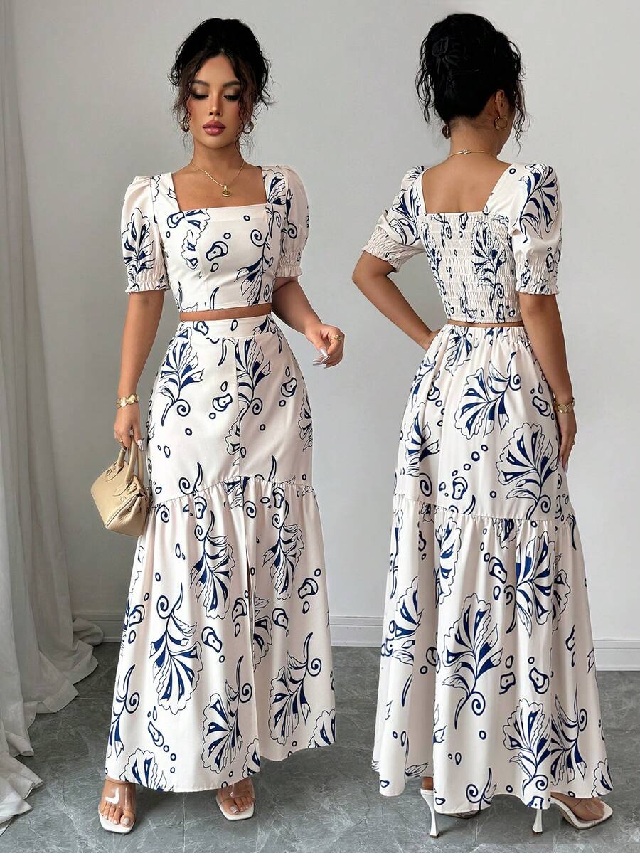 2026 Women Summer Two Piece Ou - Romper Floral Print 评论和价格