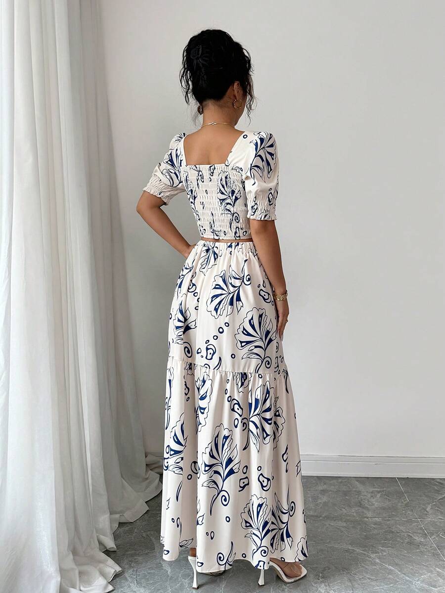 2026 Women Summer Two Piece Ou - Romper Floral Print 评论和价格
