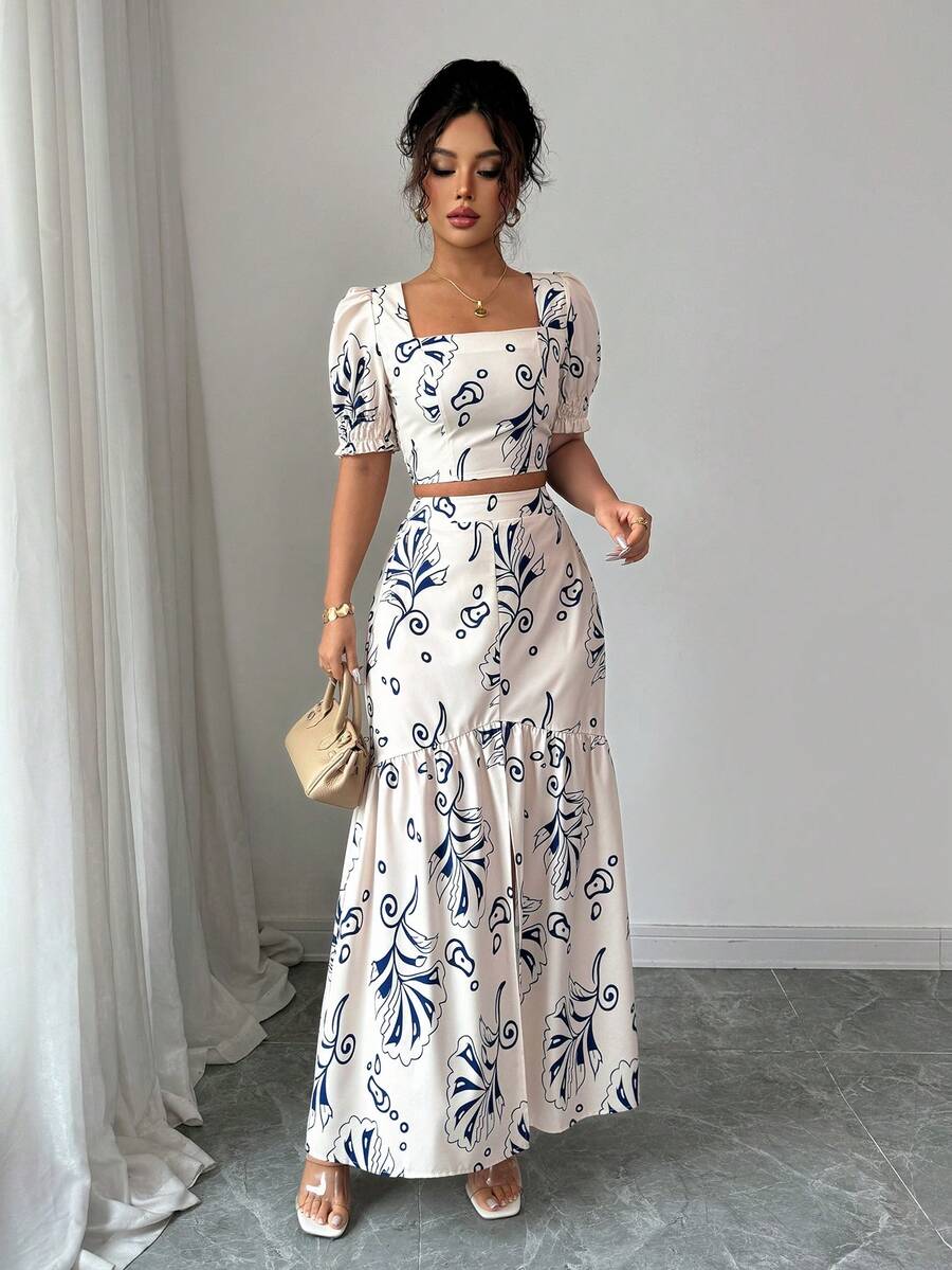 2026 Women Summer Two Piece Ou - Romper Floral Print 评论和价格