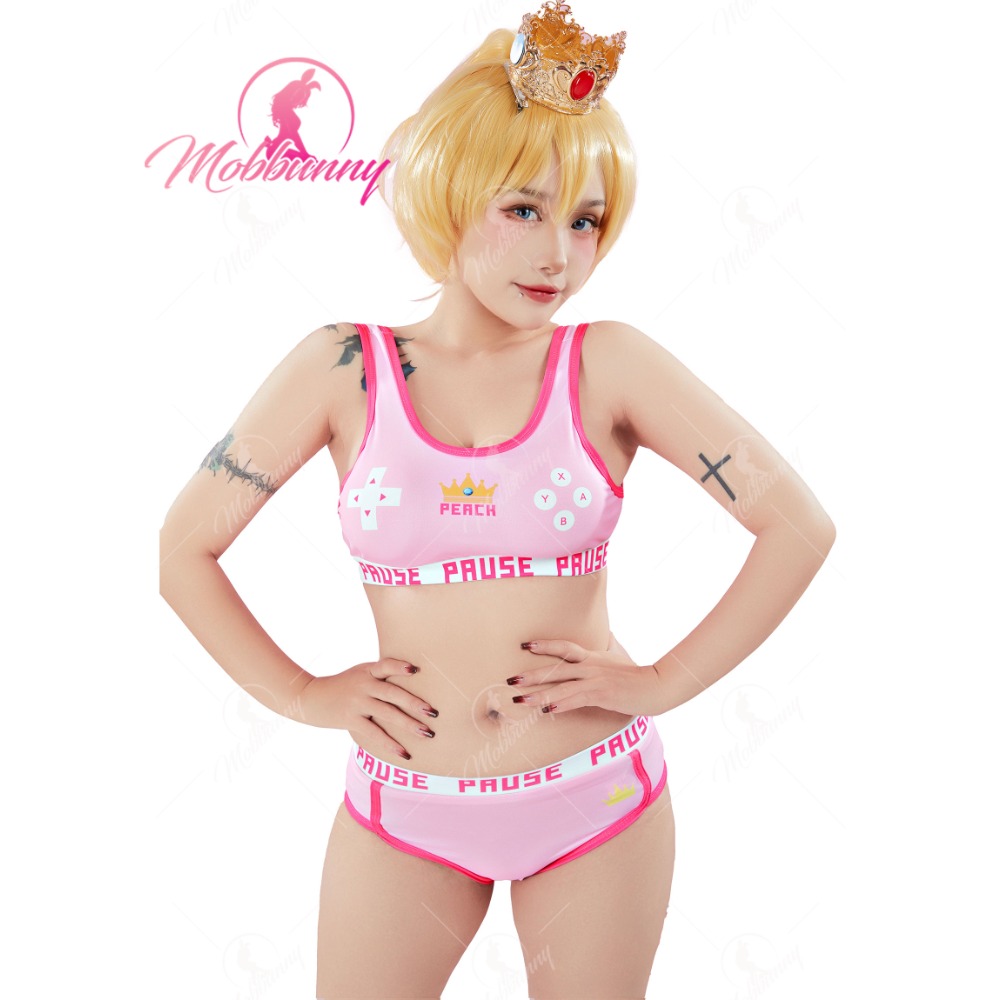 MOBBUNNY Peach Derivative Spor - Bralette Triangle Set 评论和价格