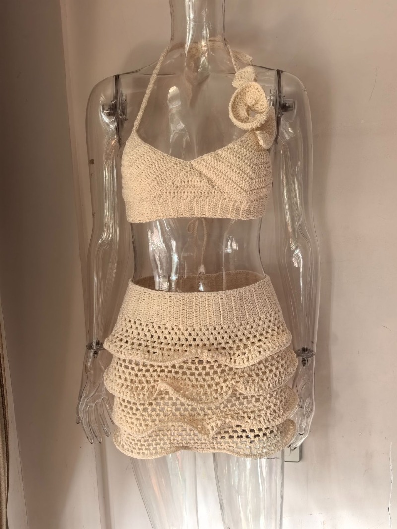 Women Hand Crochet Knitted Ruf - Crop Top Crochet 评论和价格