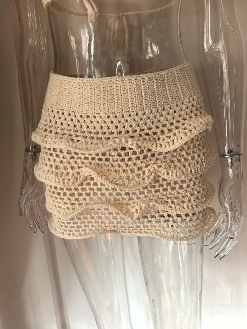 Women Hand Crochet Knitted Ruf - Crop Top Crochet 评论和价格