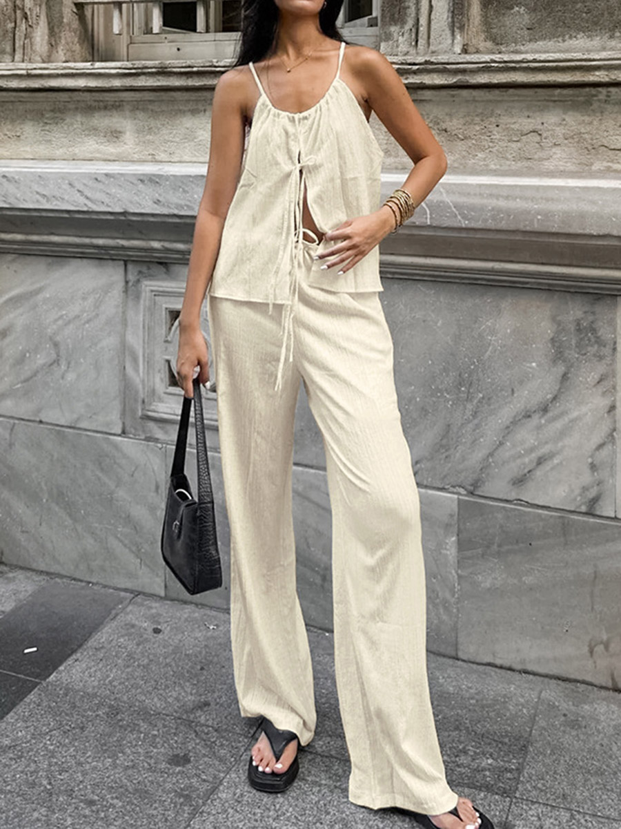 2026 Women Two Piece Set Women - Linen Pant Wide 评论和价格
