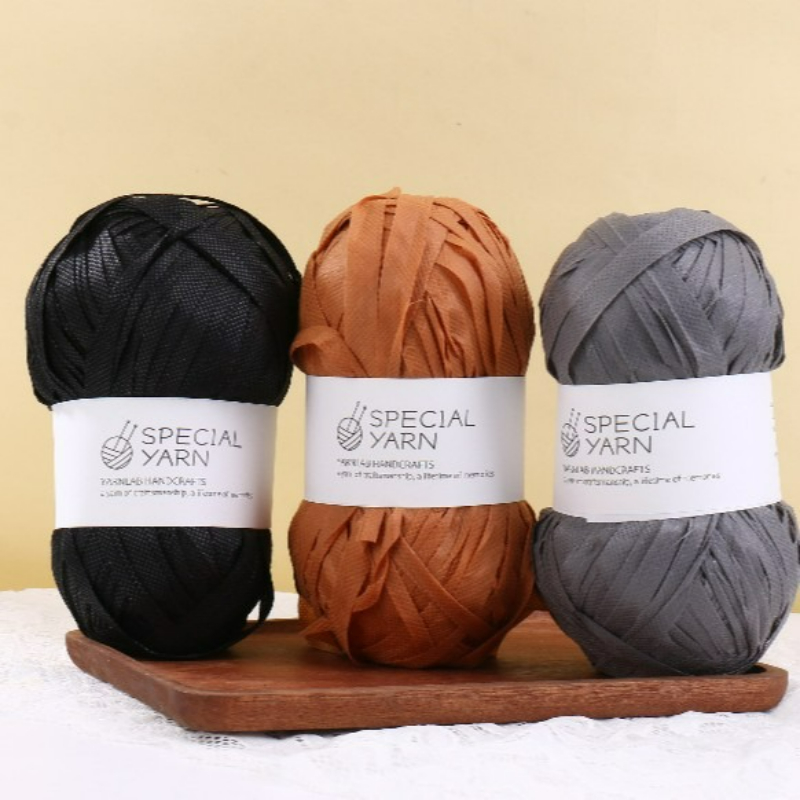 100g/pcs Raffia Flat Yarn for  - Crochet Bag Raffia 评论和价格