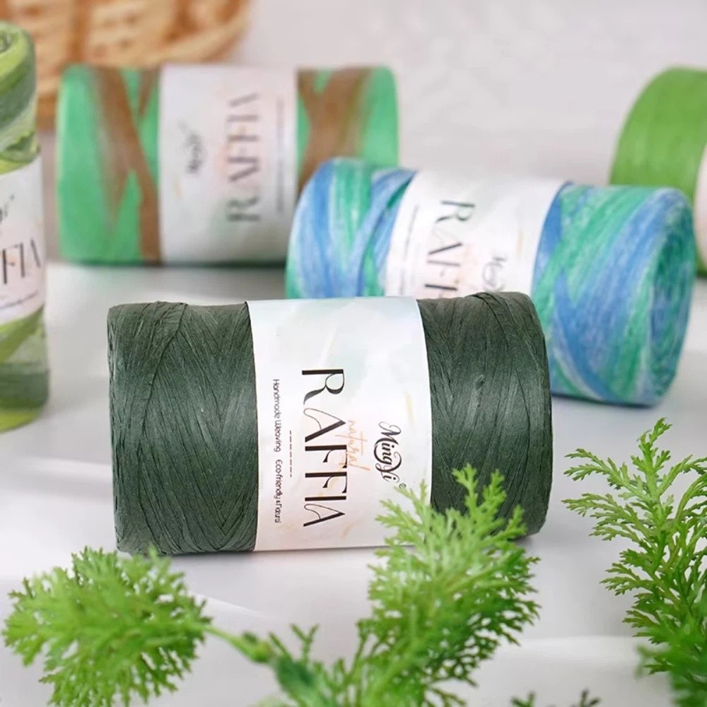 DIY Multi-Colored Raffia Yarn  - Crochet Bag Raffia 评论和价格