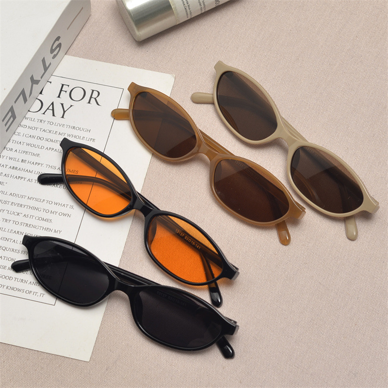 New Retro Oval Cat Eye Sunglas - Sunglasses Cat Eye 评论和价格