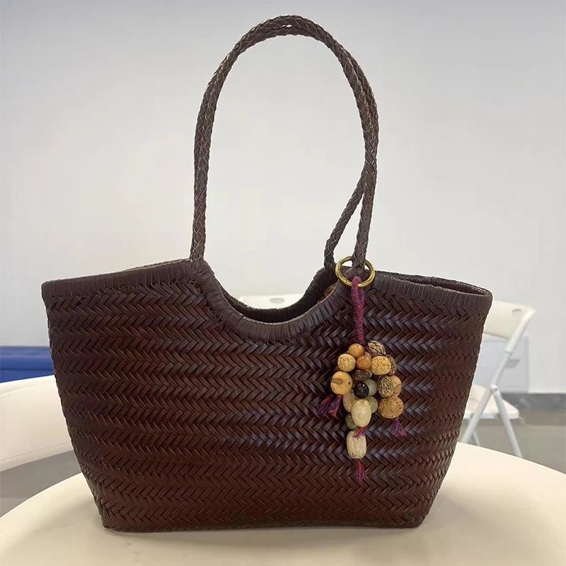 Brand Hand-woven Tote Bag Fren - Crochet Bag Raffia 评论和价格