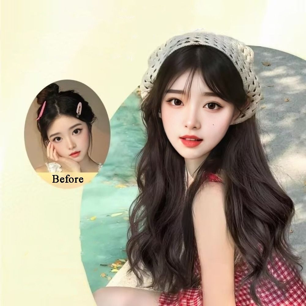 Fashion 65CM Wig Triangle Head - Headband Summer Knit 评论和价格