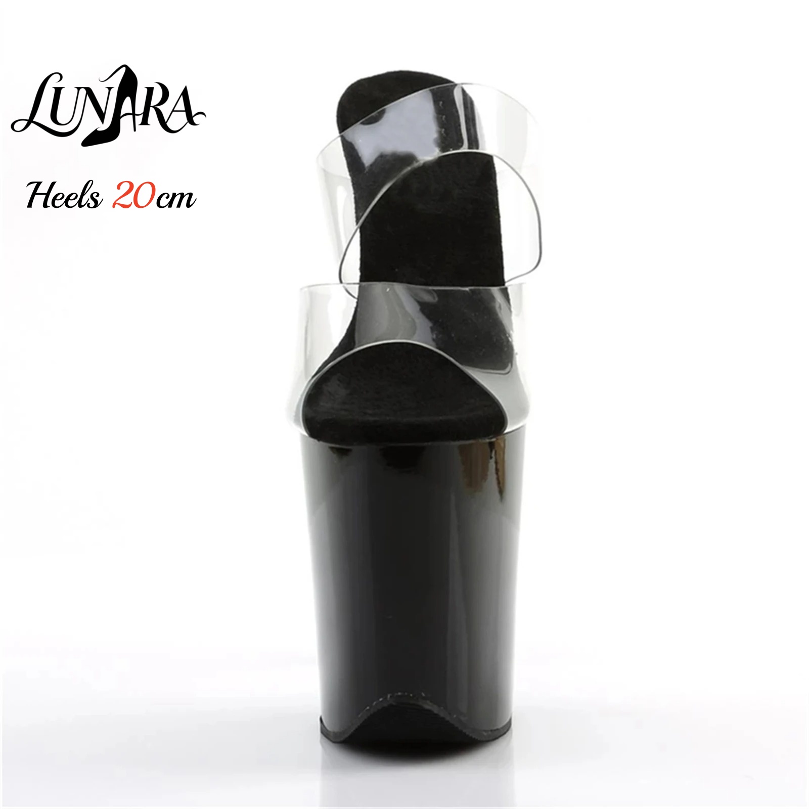 20cm Clear PVC Strappy Ultra H - Sandal Strappy Heeled 评论和价格