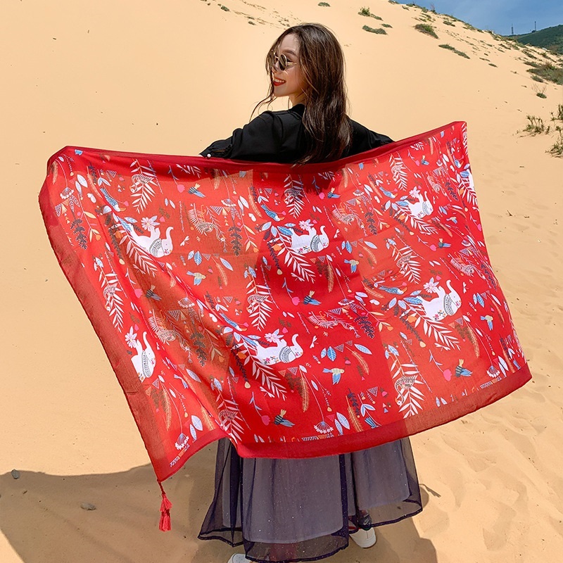 Desert Sun Protection Cotton L - Linen Dress Wrap 评论和价格