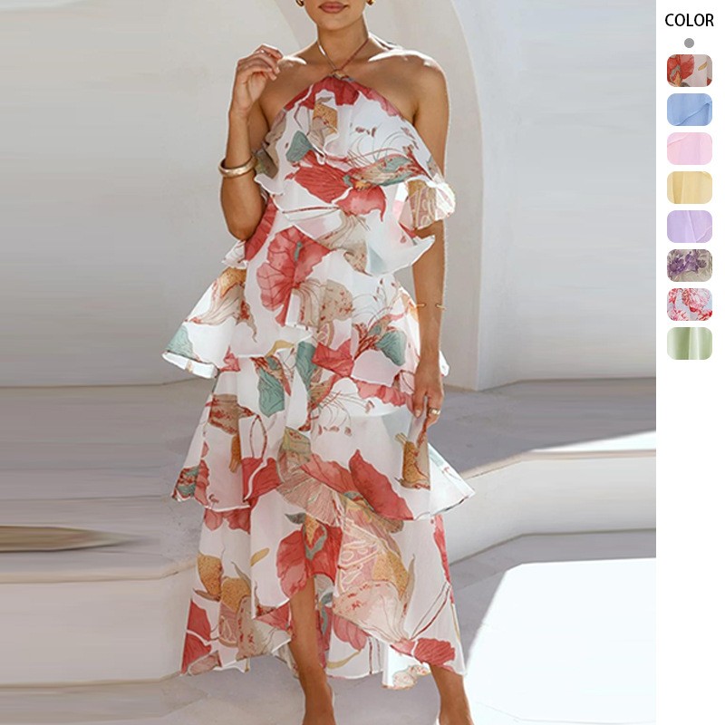 Elegant Party Maxi Dress Chiff - Maxi Dress Halter 评论和价格