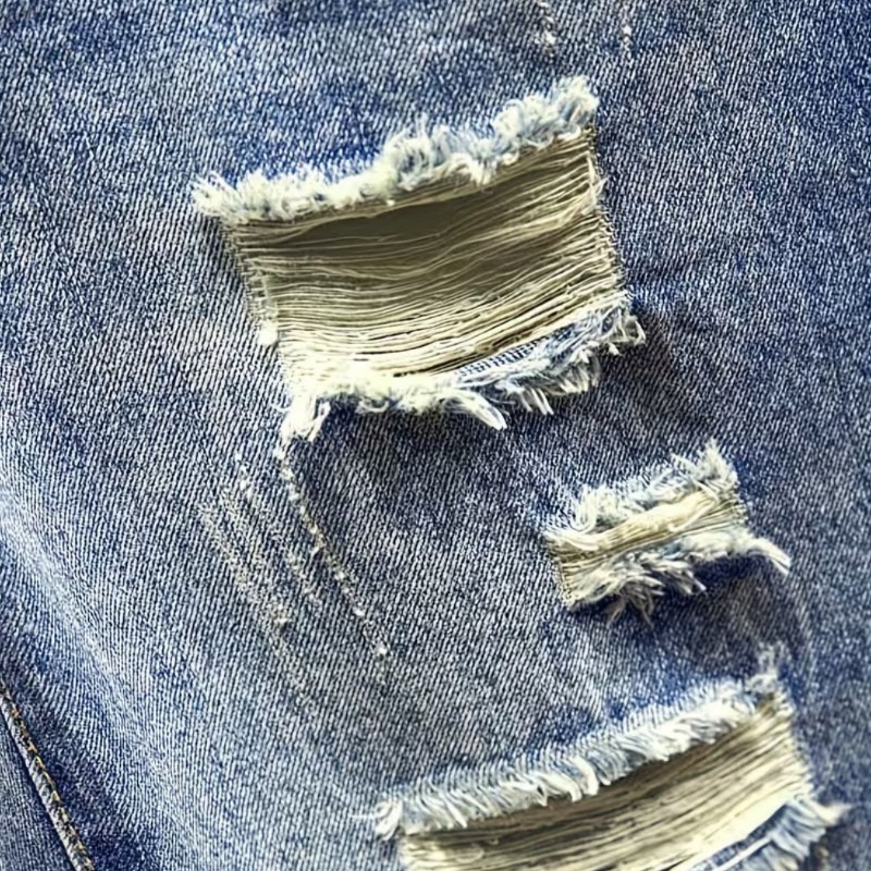 Men Korean Style Distressed De - Shorts Denim Frayed 评论和价格
