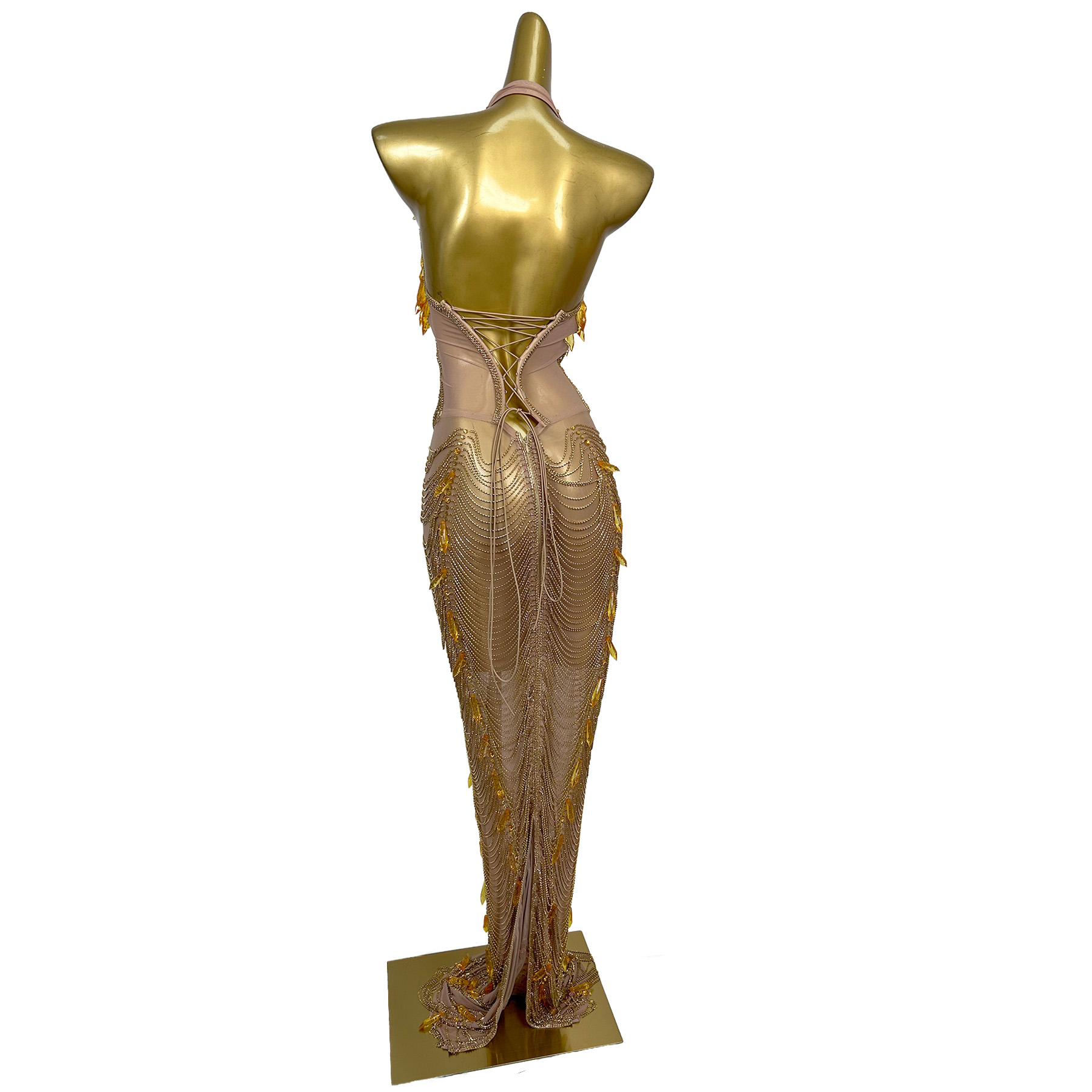 Ailisi Women Luxury Gold Cryst - Maxi Dress Halter 评论和价格