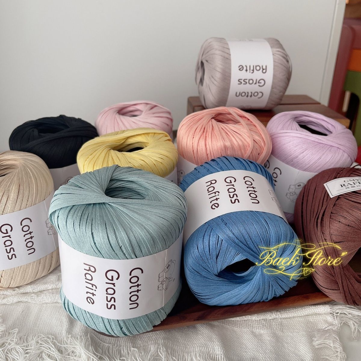 102M/roll Multicolor Raffia Ya - Crochet Bag Raffia 评论和价格