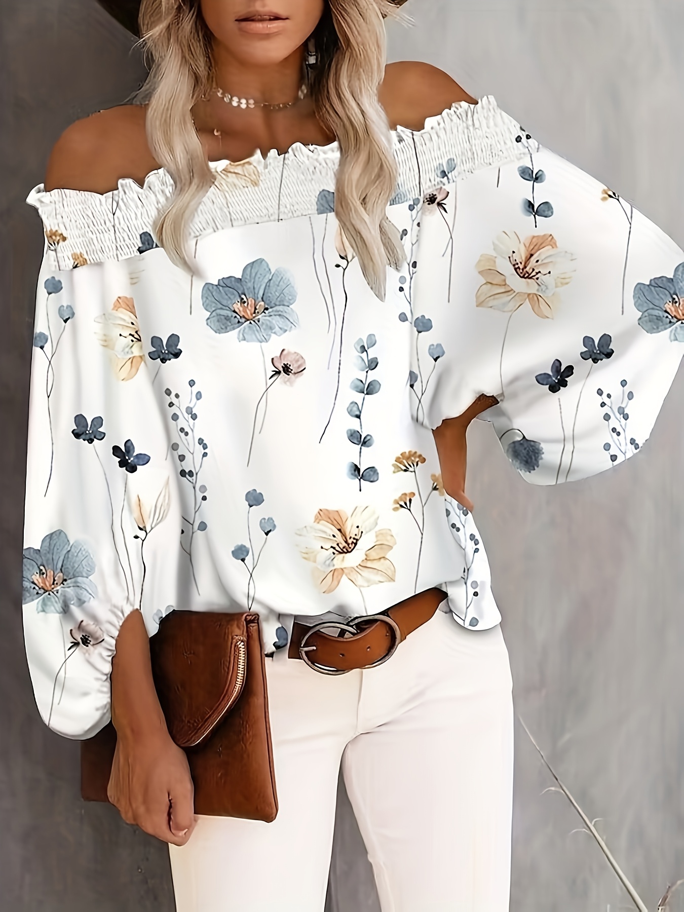 Plus Size New Women's Casual F - Blouse Off Shoulder 评论和价格
