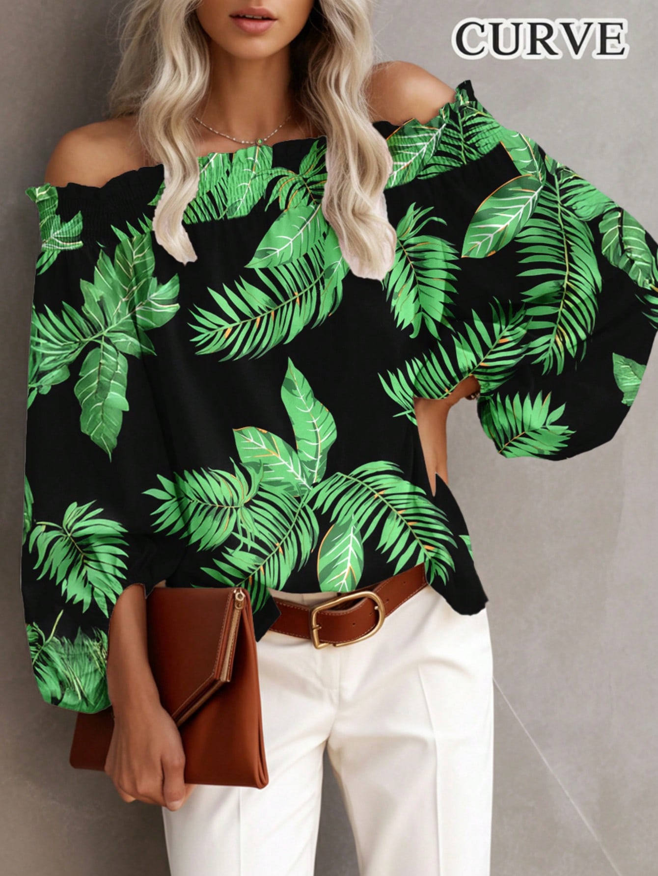 Plus Size New Women's Casual F - Blouse Off Shoulder 评论和价格