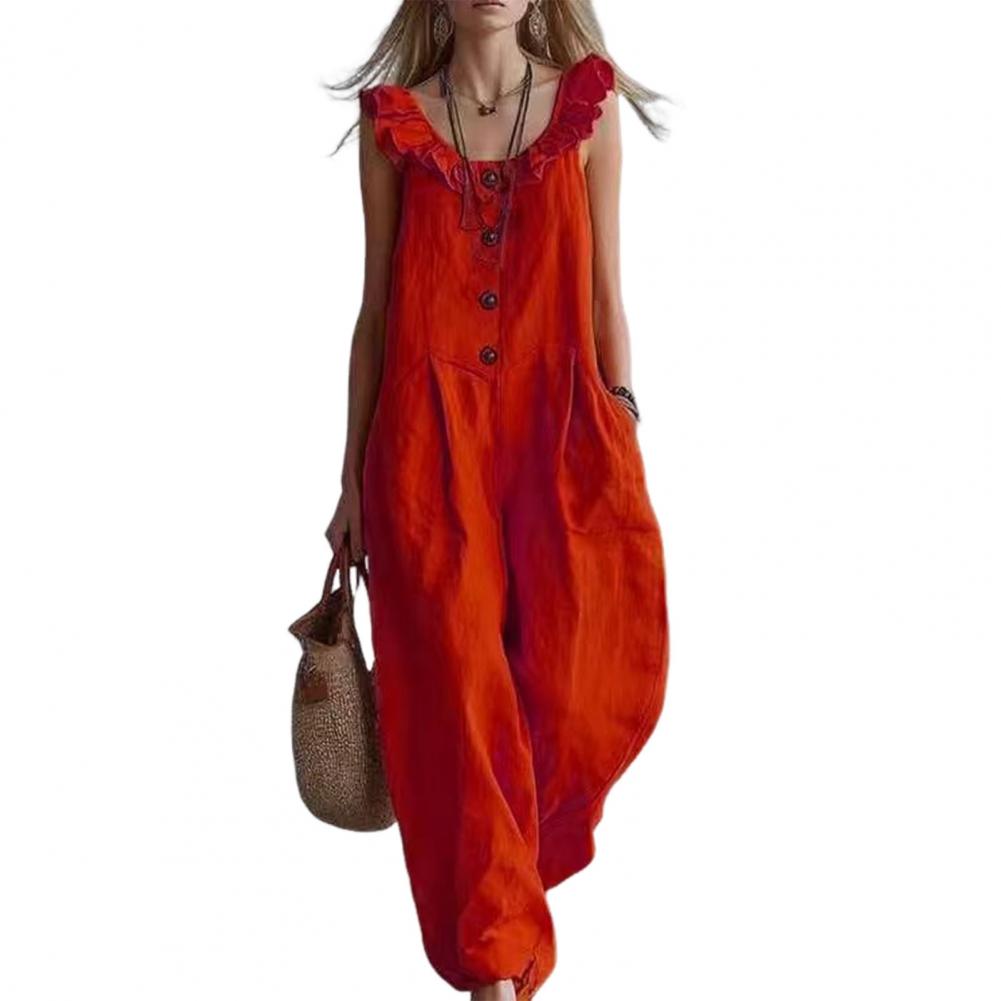 Relaxed Fit Romper Women Women - Jumpsuit Linen Relaxed 评论和价格