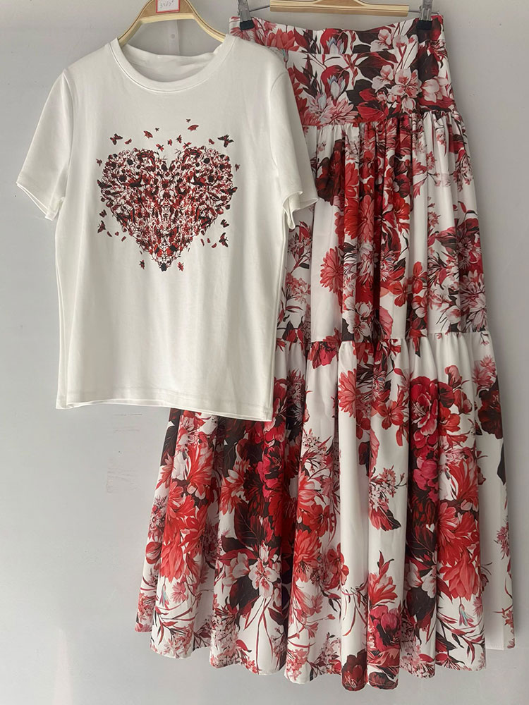 2026 New Summer Women  Floral  - Midi Skirt Floral 评论和价格