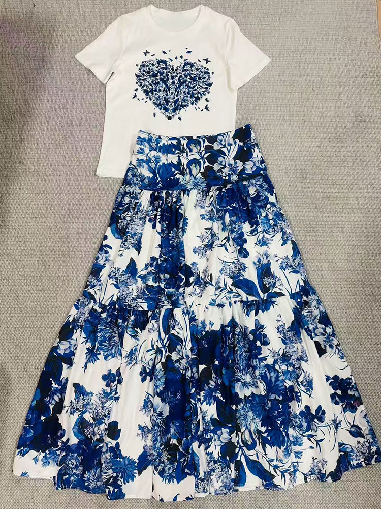 2026 New Summer Women  Floral  - Midi Skirt Floral 评论和价格
