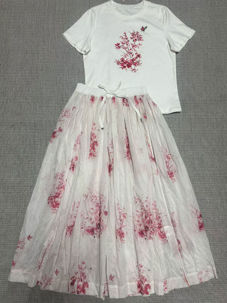 2026 New Summer Women  Floral  - Midi Skirt Floral 评论和价格