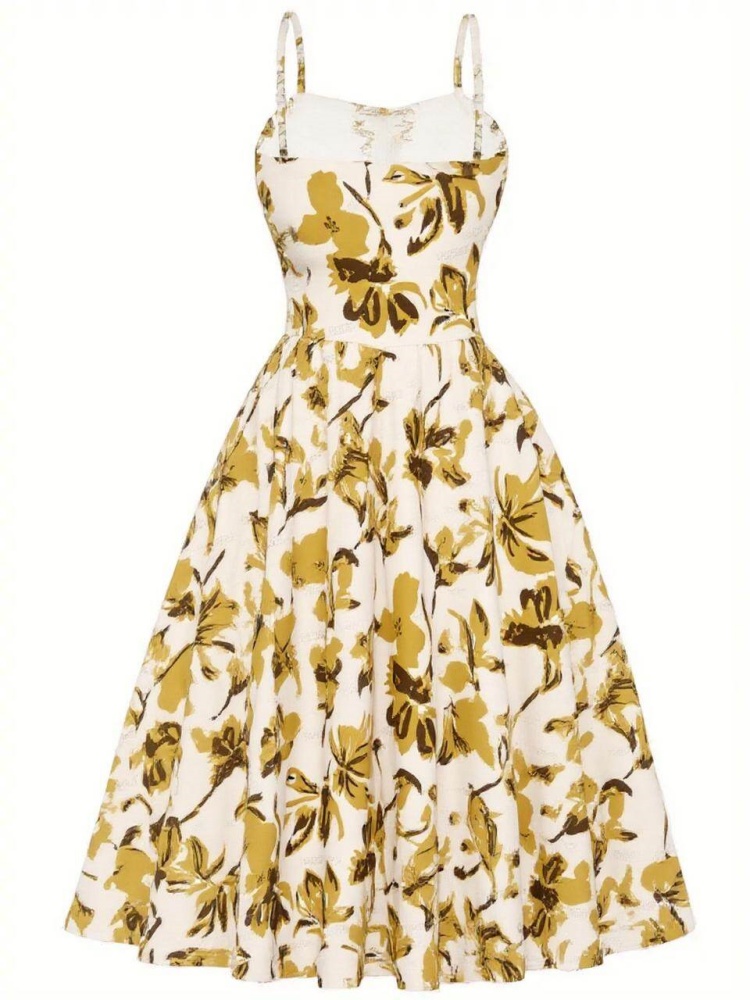 Spaghetti Strap Midi Dress Sel - Midi Skirt Floral 评论和价格
