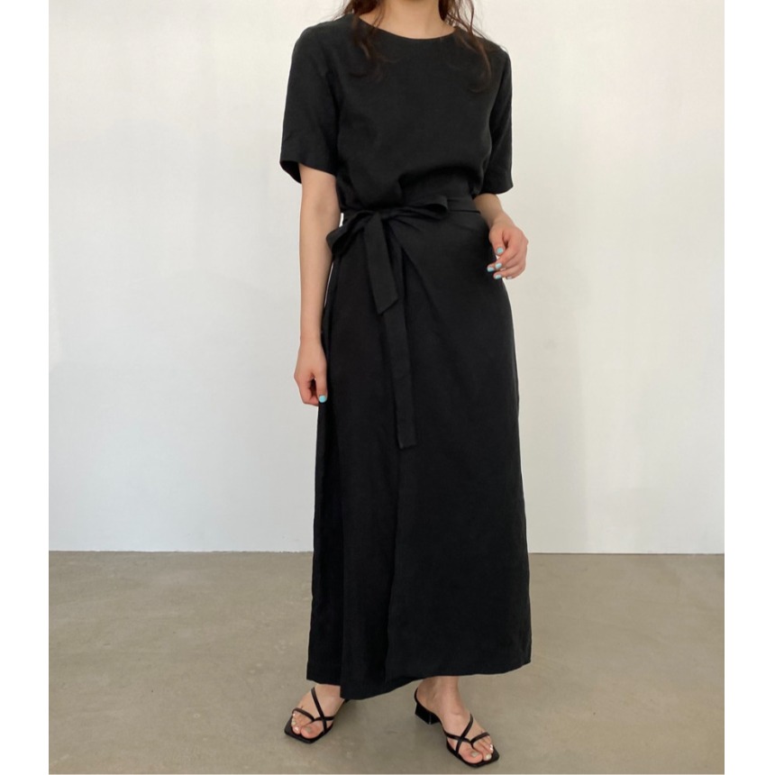 Elegant Cotton Linen Wrap Dres - Linen Dress Wrap 评论和价格