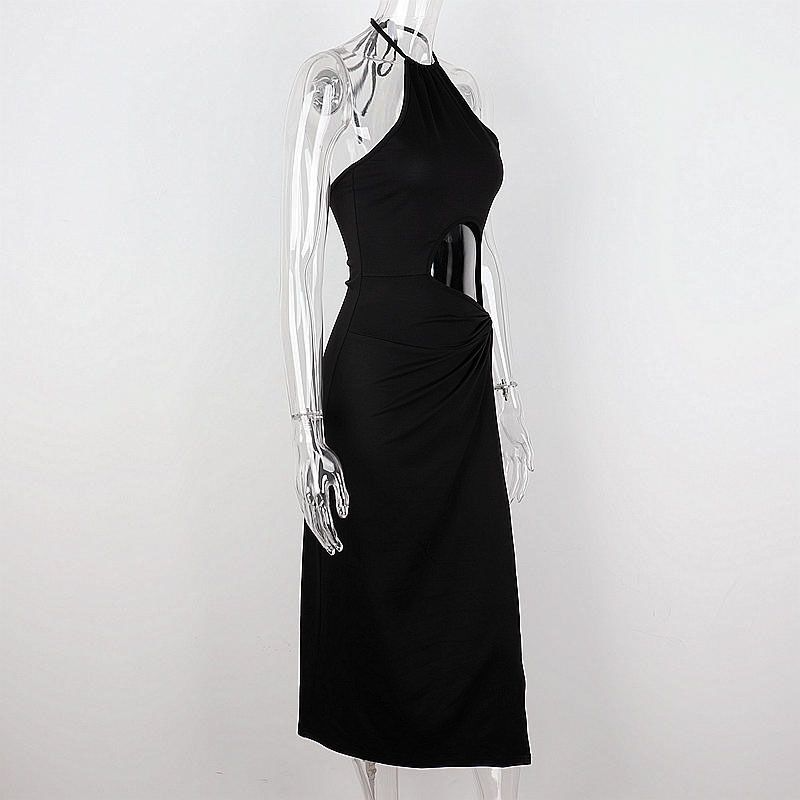 Women's Black Halter Neck Cuto - Maxi Dress Halter 评论和价格