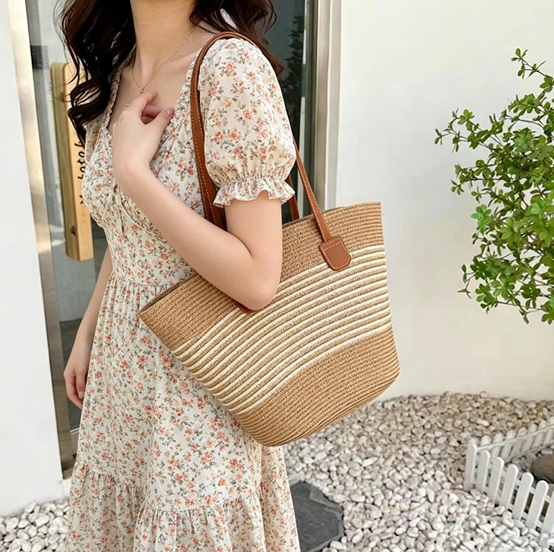 CLAREGQI  Women's Striped Stra - Tote Bag Beach 评论和价格