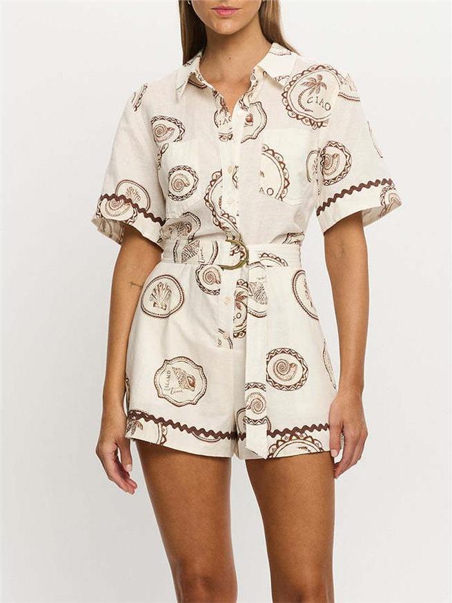 Elegant Floral Print Linen Wra - Linen Dress Wrap 评论和价格