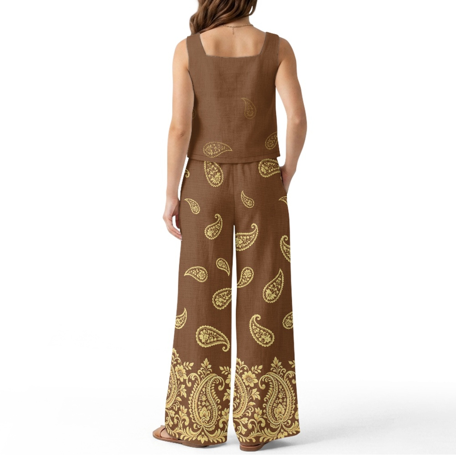 INSTANTARTS Women’s Linen Vest - Linen Pant Wide 评论和价格