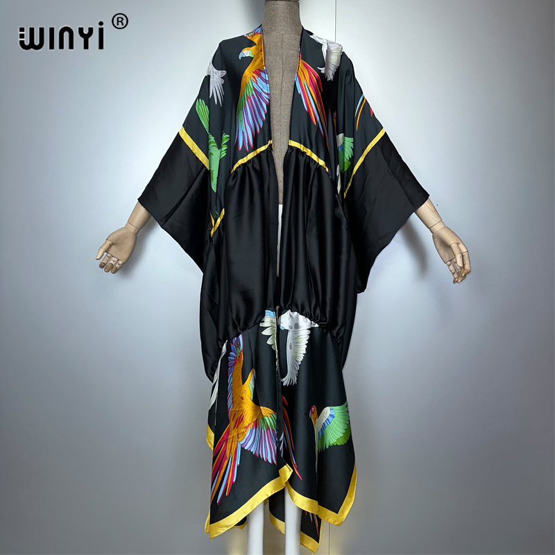 WINYI print boho kimono maxi b - Cover Up Kaftan 评论和价格