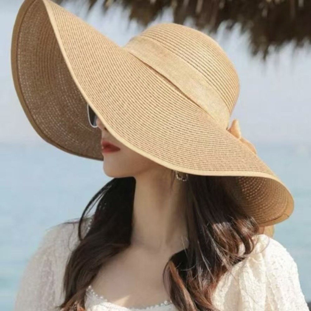 Women Summer Wide Brim Straw H - Hat Floppy Wide 评论和价格