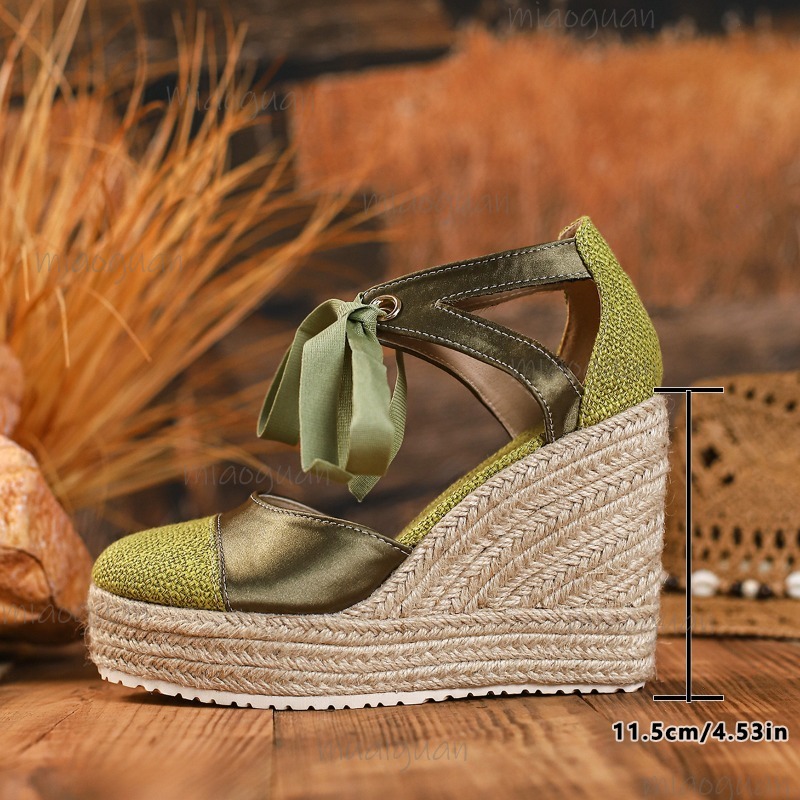 Round Toe Cover Heel Women's L - Wedge Espadrille Women 评论和价格
