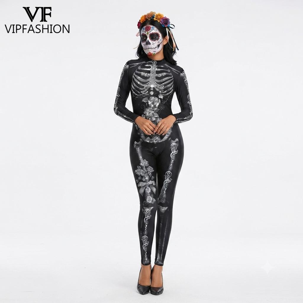 VIP FASHION Women Halloween Da - Romper Floral Print 评论和价格
