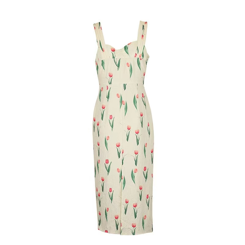 Fashionable Floral Print Crop  - Midi Skirt Floral 评论和价格