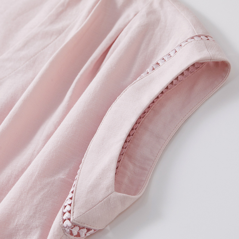 SENTUBILA Women's Midi Pink Dr - Linen Dress Wrap 评论和价格
