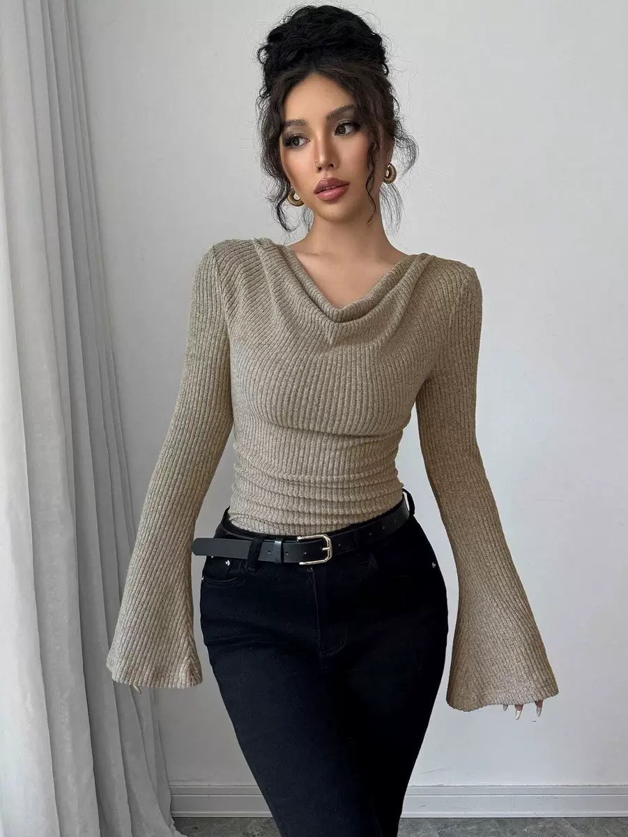 Women Blouse Off Shoulder Cowl - Blouse Off Shoulder 评论和价格