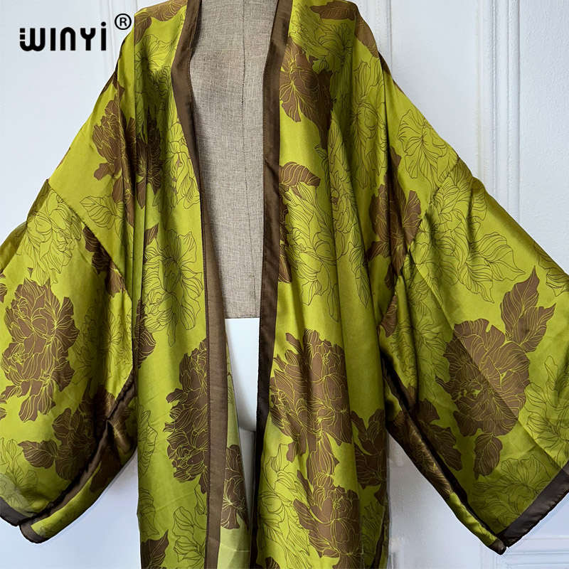 WINYI Africa boho print Kimono - Cover Up Kaftan 评论和价格