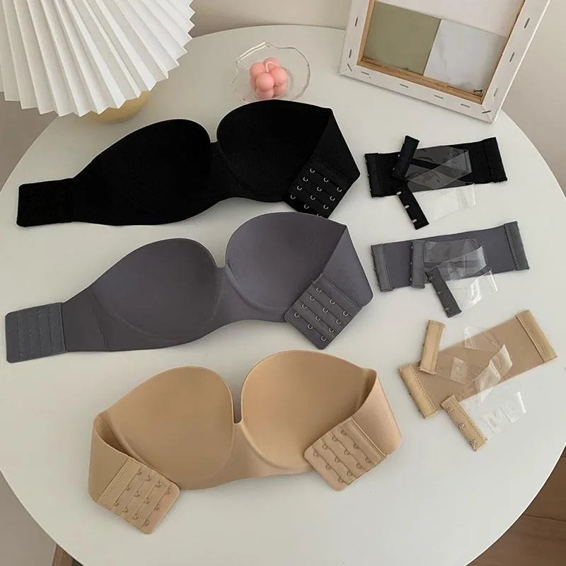 Women's Sexy Strapless Push-Up - Bralette Triangle Set 评论和价格