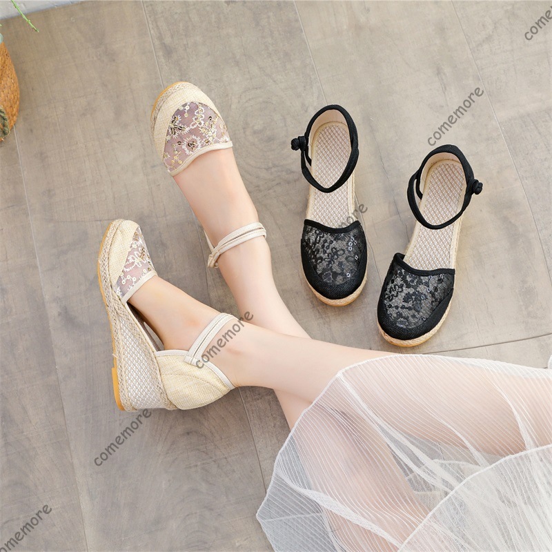 Women's Lace Mesh Espadrille W - Wedge Espadrille Women 评论和价格