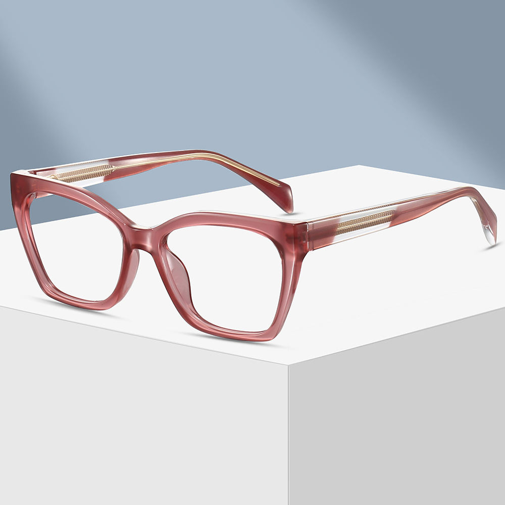 Cat Eye Large Frame Anti Blue  - Sunglasses Cat Eye 评论和价格